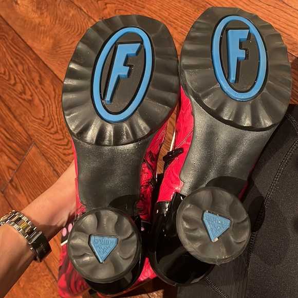 Rare 🔥🔥Size 8 pink and red John Fluevog limited Ed. mini babycake boots 🔥🔥 - Picture 8 of 8